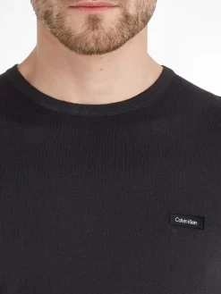 COTTON SILK BLEND CN SWEATER ck black
