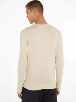 COTTON SILK BLEND CN SWEATER fog