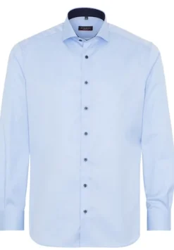 Cover Shirt Twill Langarm hellblau