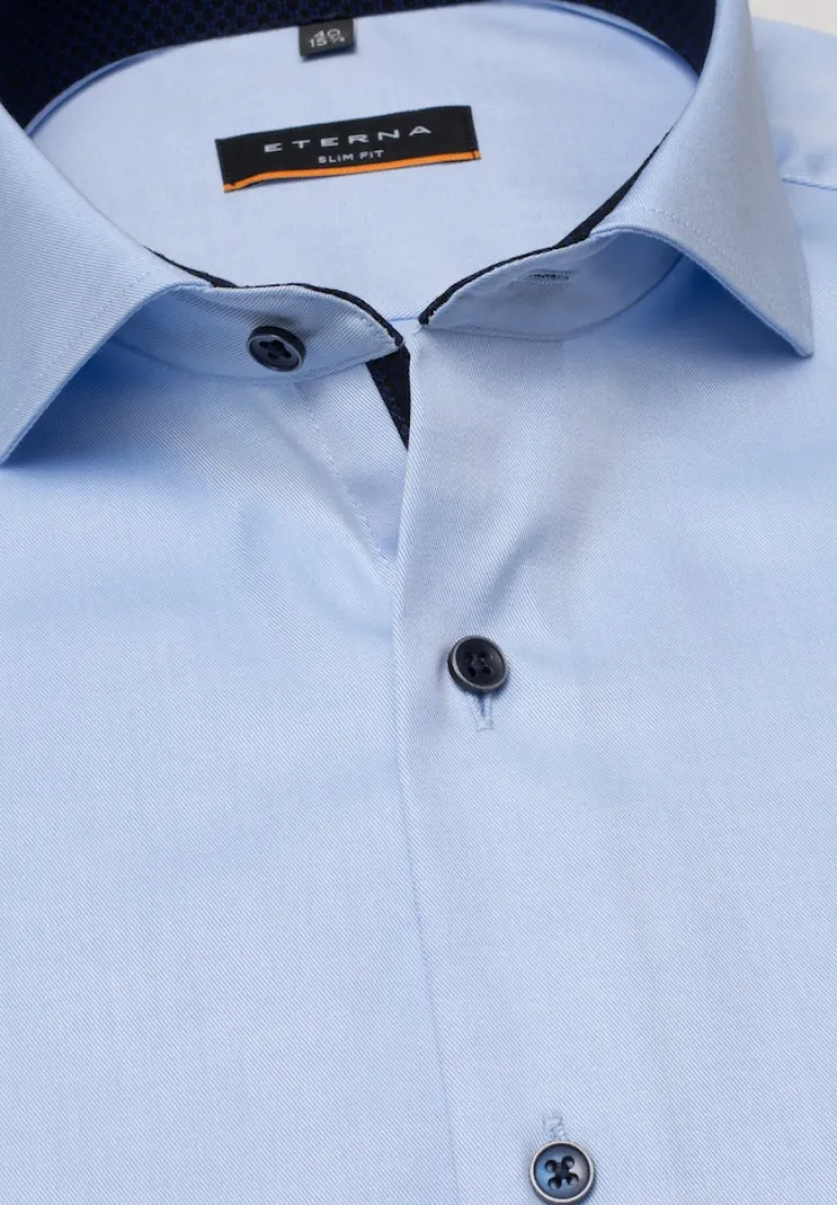 Cover Shirt Twill Langarm hellblau