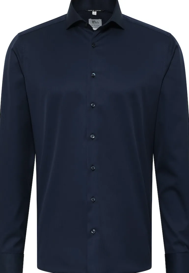 Cover Shirt Twill Langarm navy