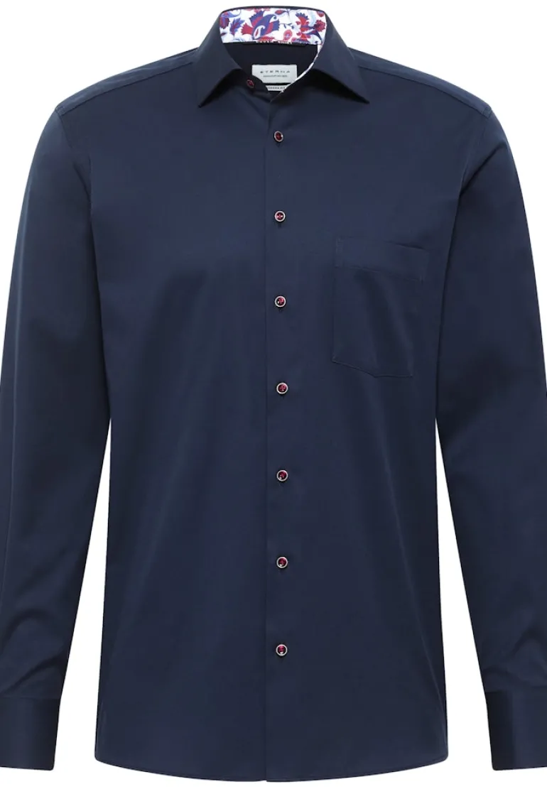 Cover Shirt Twill Langarm navy
