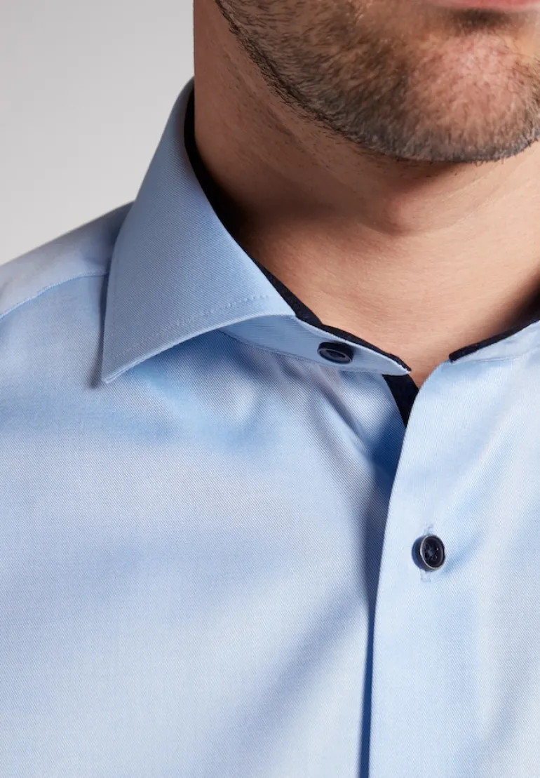Cover Shirt Twill super langer Arm (72 cm) hellblau