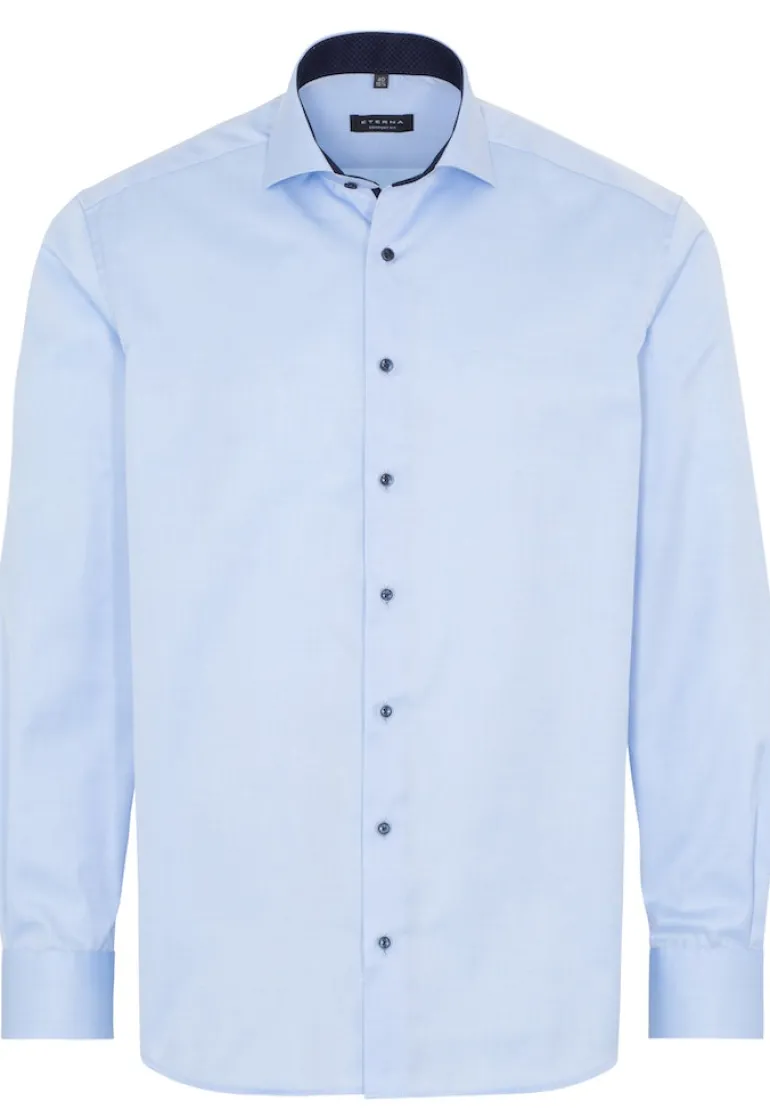 Cover Shirt Twill super langer Arm (72 cm) hellblau