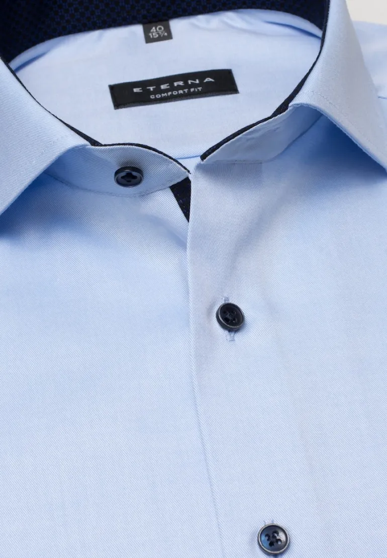 Cover Shirt Twill super langer Arm (72 cm) hellblau