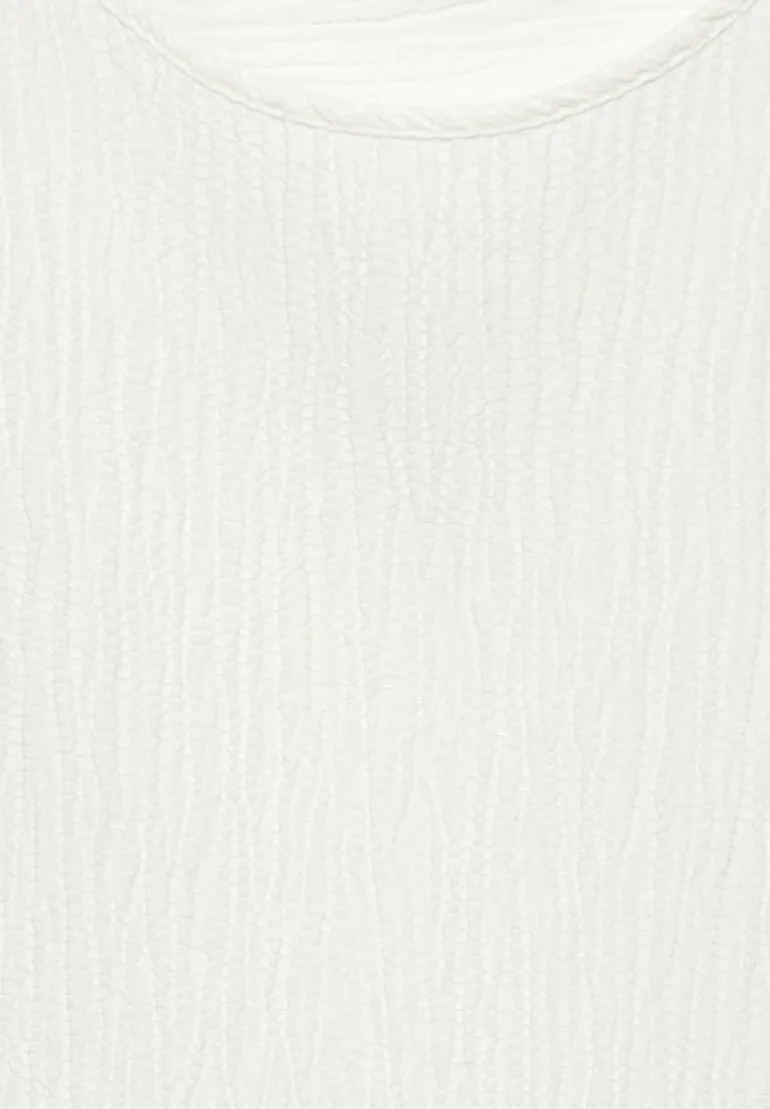 Crepe Knoten Bluse vanilla white