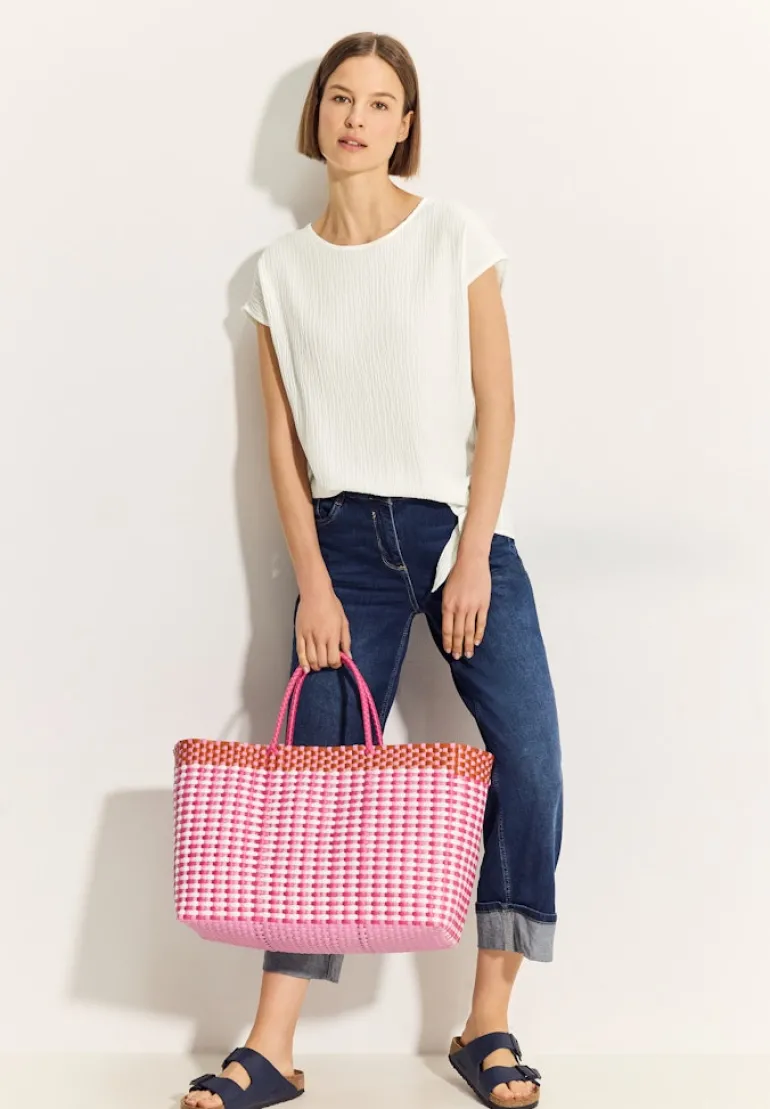 Crepe Knoten Bluse vanilla white