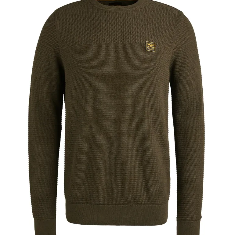 Crewneck collar cotton mouline beech