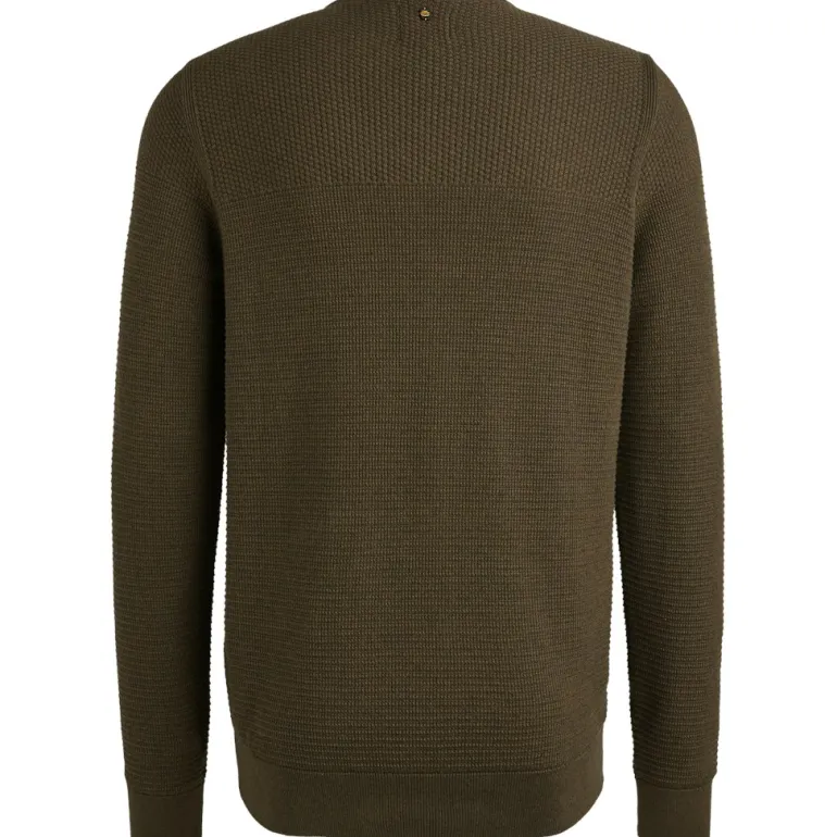 Crewneck collar cotton mouline beech