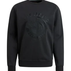 Crewneck pique double face sweat black