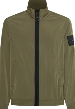 CRINKLE NYLON EASY BLOUSON delta green