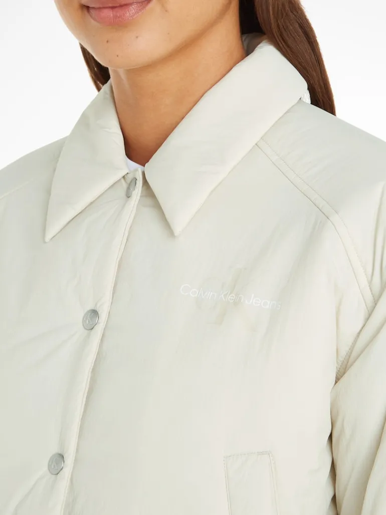 CROPPED COACH JACKET eggshell