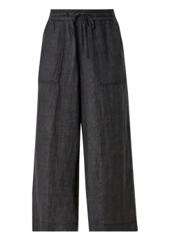 Culotte aus Leinen blau1