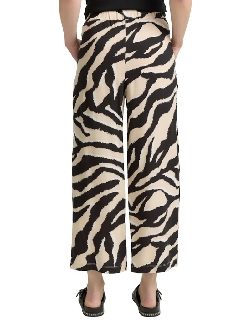 Culotte Hose abstract beige zebra