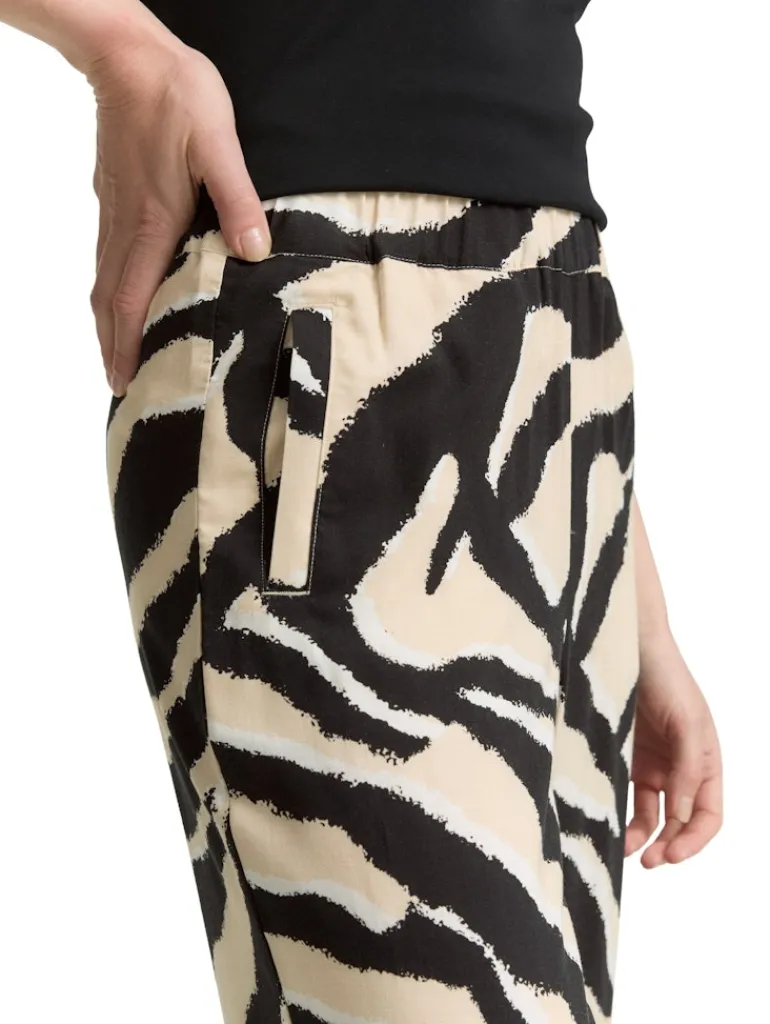 Culotte Hose abstract beige zebra