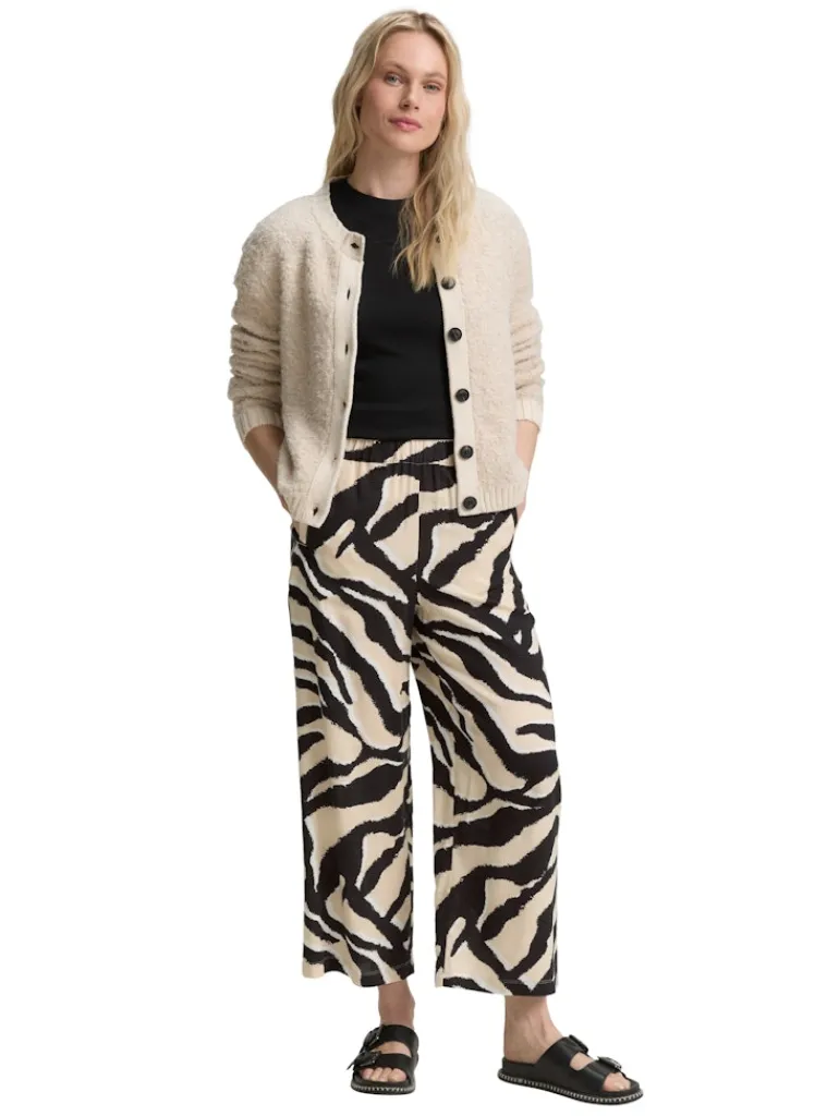 Culotte Hose abstract beige zebra