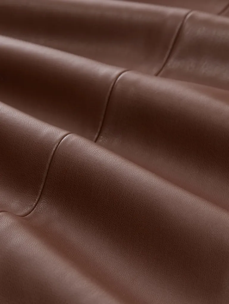 Culotte Hose in Lederoptik dark pecan brown