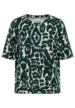 Cupro Touch Print-Shirt ink green