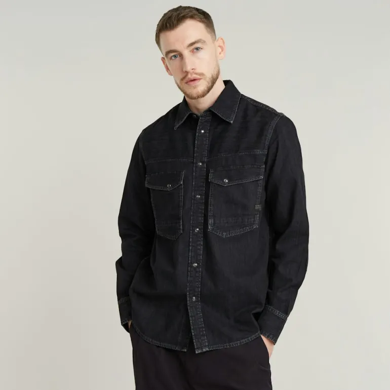 Dakota slim shirt ls worn in nighttime sky