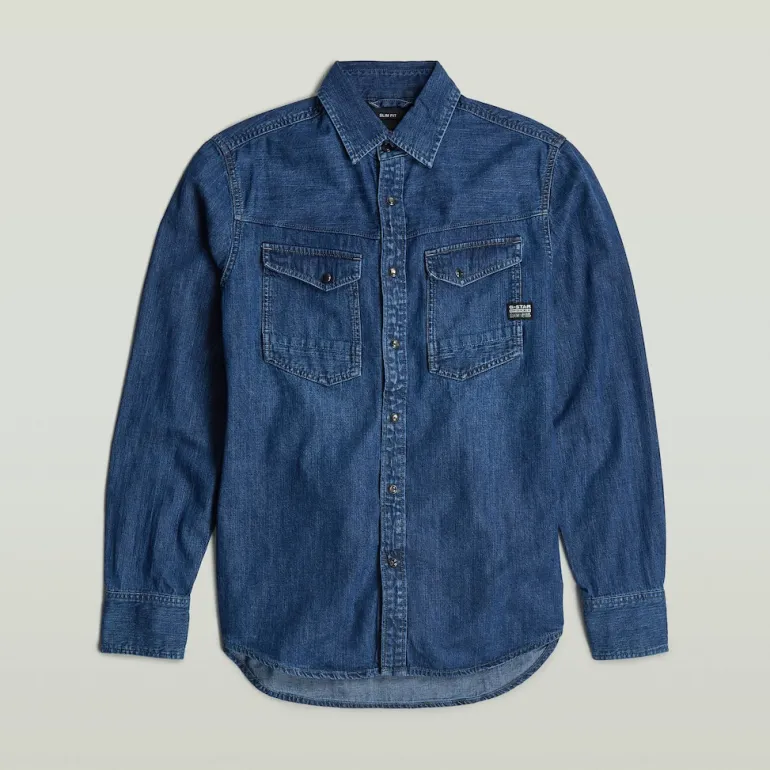 Dakota slim shirt ls worn in windward