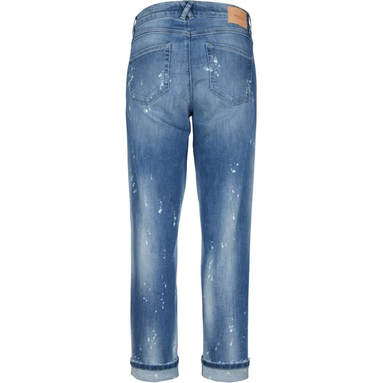 DARLEEN CROP TU mid blue fancy used destroyed
