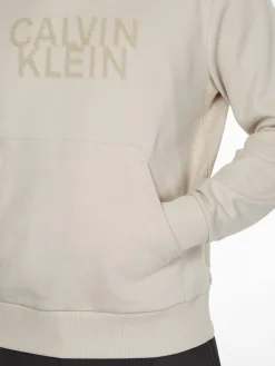 DISTORTED LOGO HOODIE stony beige