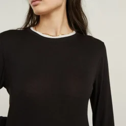 Double layer r t ls wmn dk black