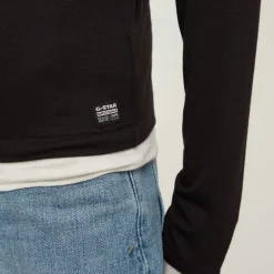 Double layer r t ls wmn dk black
