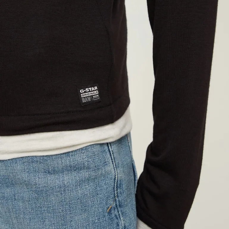 Double layer r t ls wmn dk black
