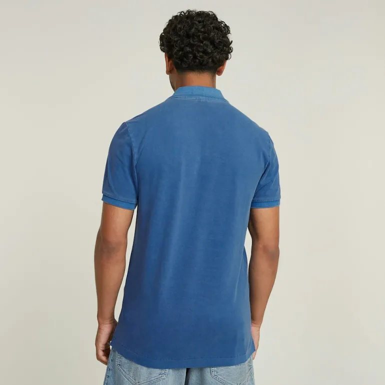 Dunda overdyed slim polo ss pilot gd