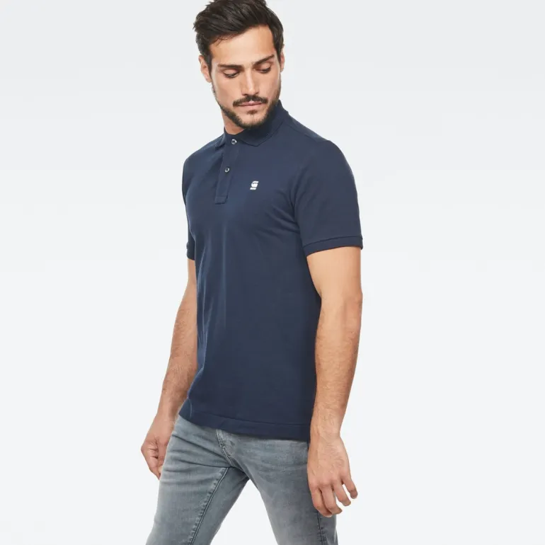 Dunda slim polo ss sartho blue