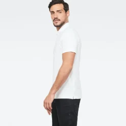 Dunda slim polo ss white