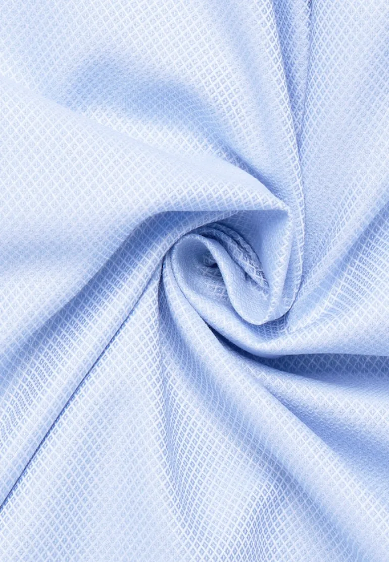 Dynamic Cotton Dobbydesign Langarm hellblau