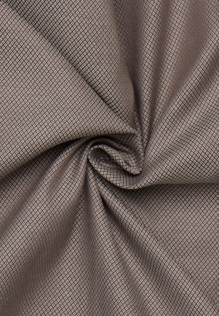 Dynamic Cotton Dobbydesign Langarm dunkelbraun
