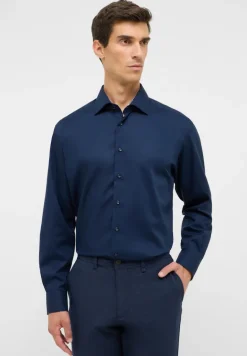 Dynamic Cotton Popeline Langarm navy