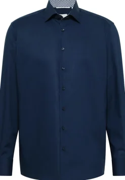 Dynamic Cotton Popeline Langarm navy