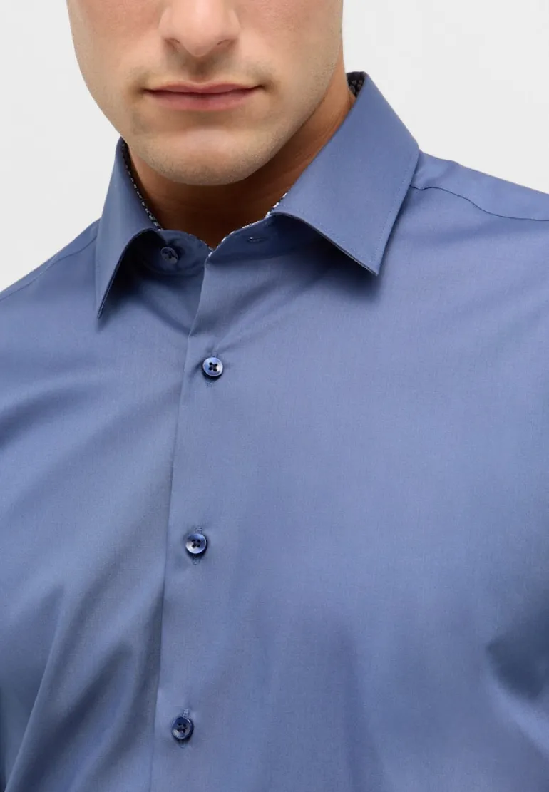 Dynamic Cotton Popeline Langarm denim