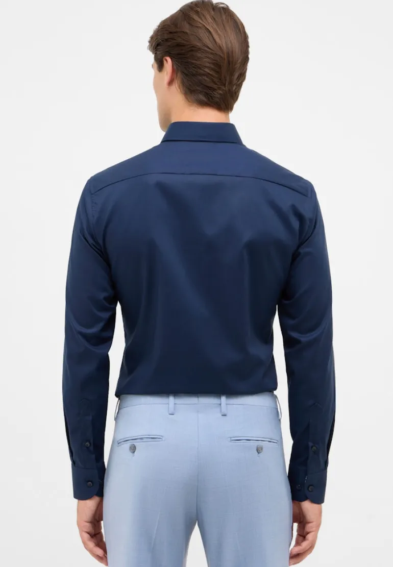 Dynamic Cotton Popeline Langarm navy