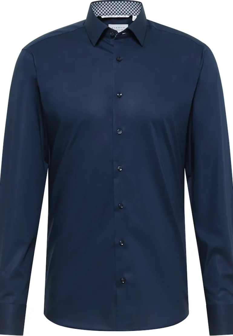 Dynamic Cotton Popeline Langarm navy
