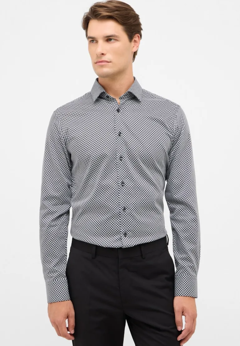 Dynamic Cotton Twill Langarm anthrazit