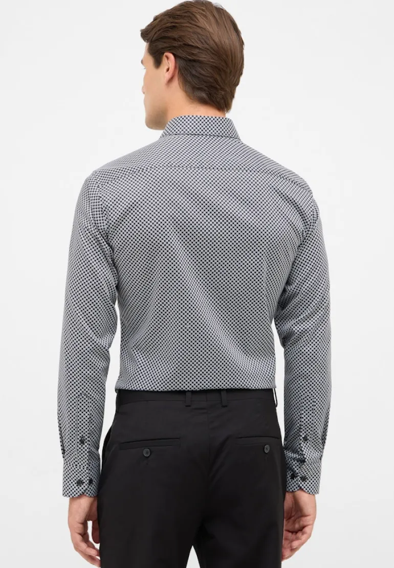 Dynamic Cotton Twill Langarm anthrazit