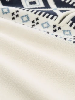Fair-Isle Troyer Strickpullover offwhite fair isle design