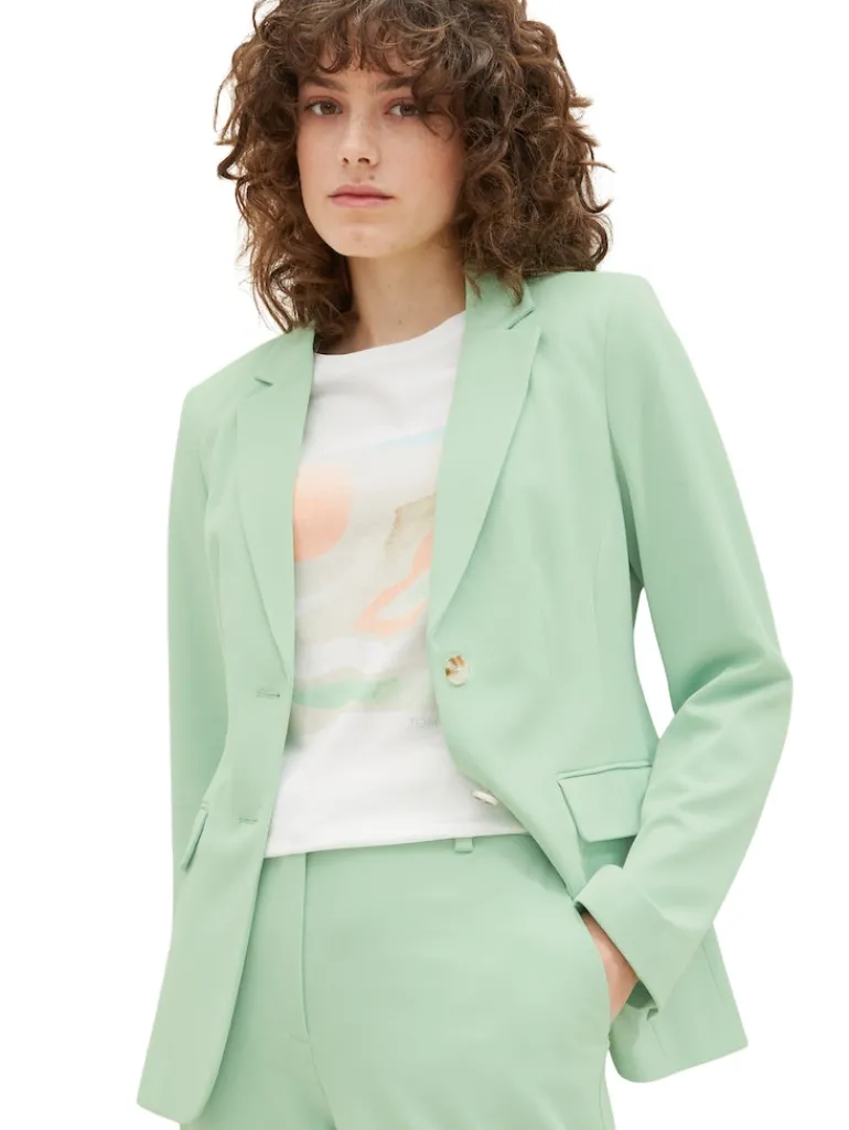 Farbiger Blazer okra green