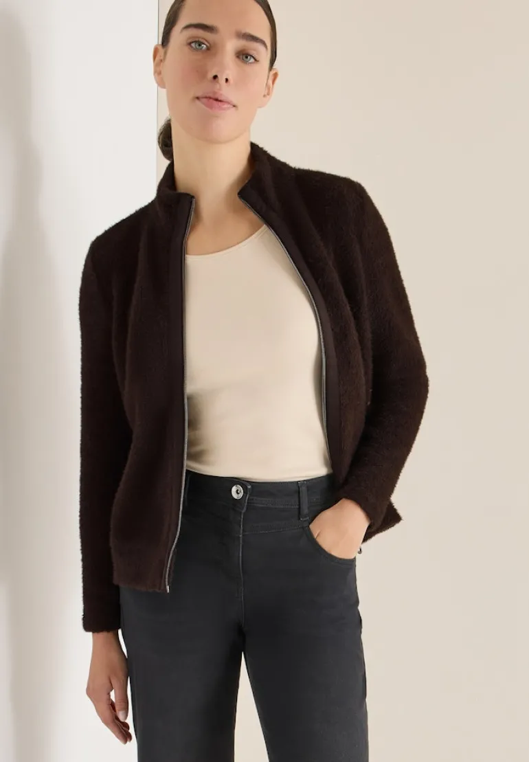 Federgarn Jacke tartufo brown