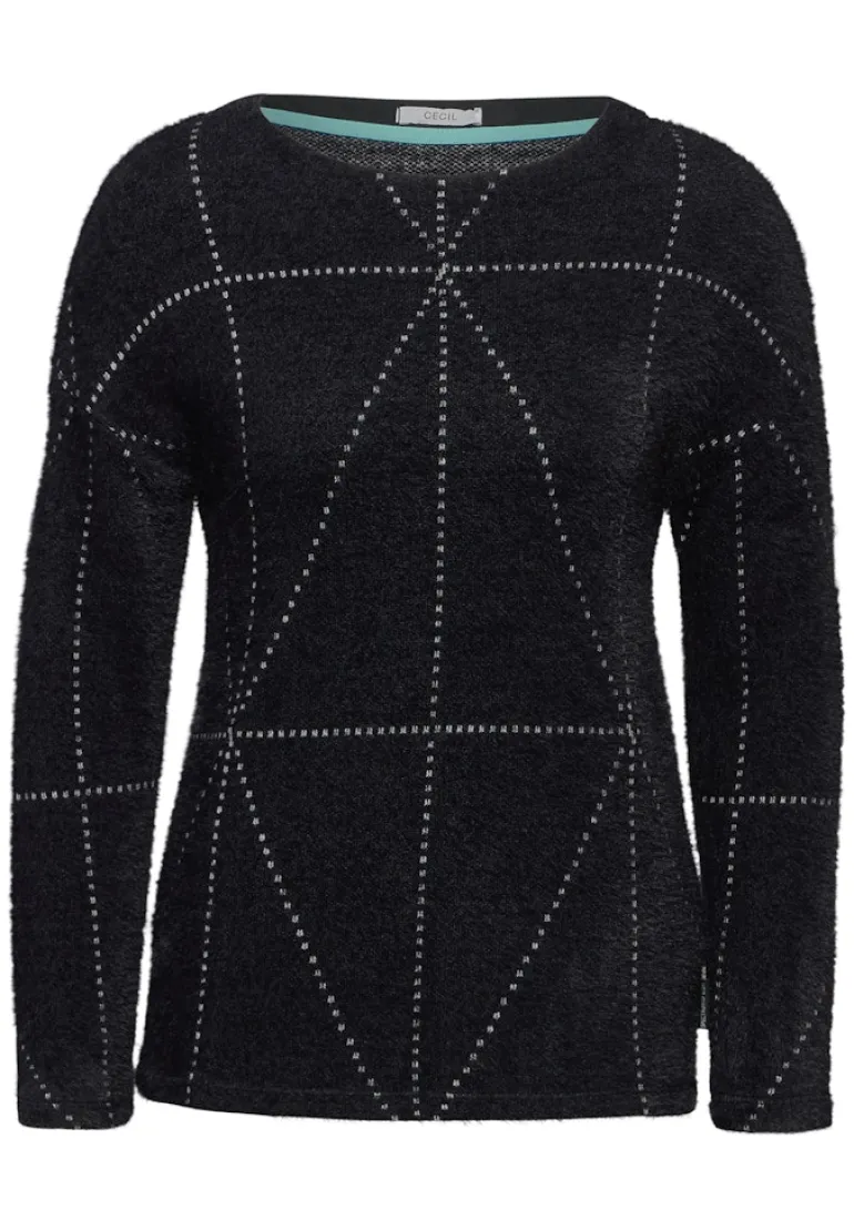 Federgarn Langarmshirt black