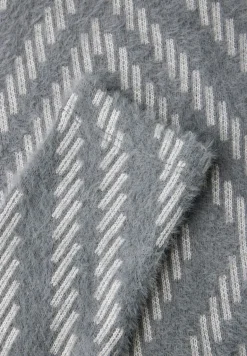 Federgarn Shirt mit Muster platinum grey mel.