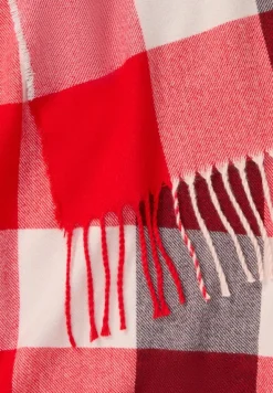 Feiner Webschal mit kariertem Muster red checks