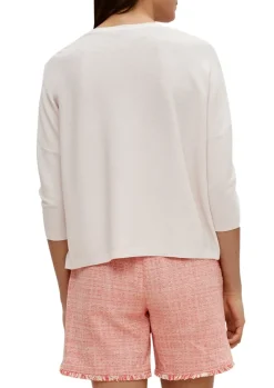 Feinstrick-Cardigan aus Viskosemix beige