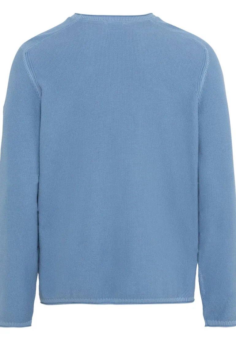 Feinstrickpullover aus organic Cotton elemental blue