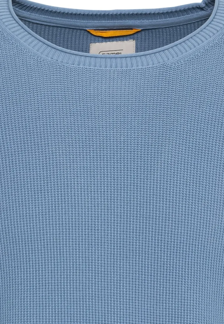 Feinstrickpullover aus organic Cotton elemental blue